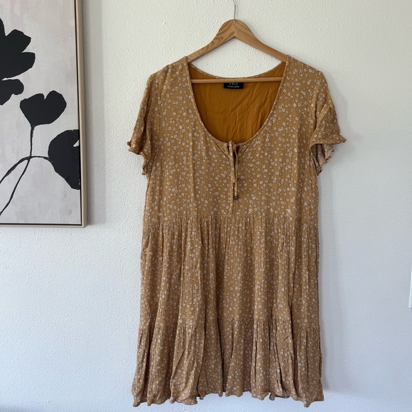 VICI Floral Mustard Dress - Picture 2 of 2